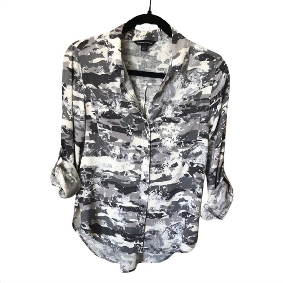 Rock & Republic Camo Button Down Shirt XS - Picture 1 of 4